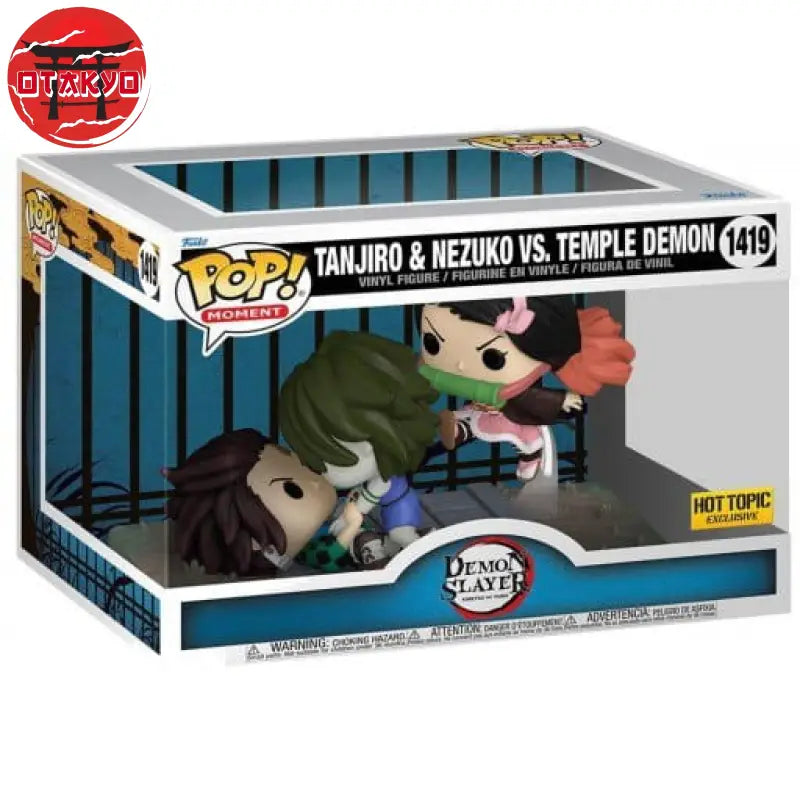 Figurine POP Tanjiro & Nezuko vs. Le Démon du Temple - Demon Slayer™ 