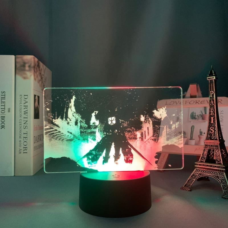 Lampe LED Eren Jaeger Bicolore - Attaque des Titans