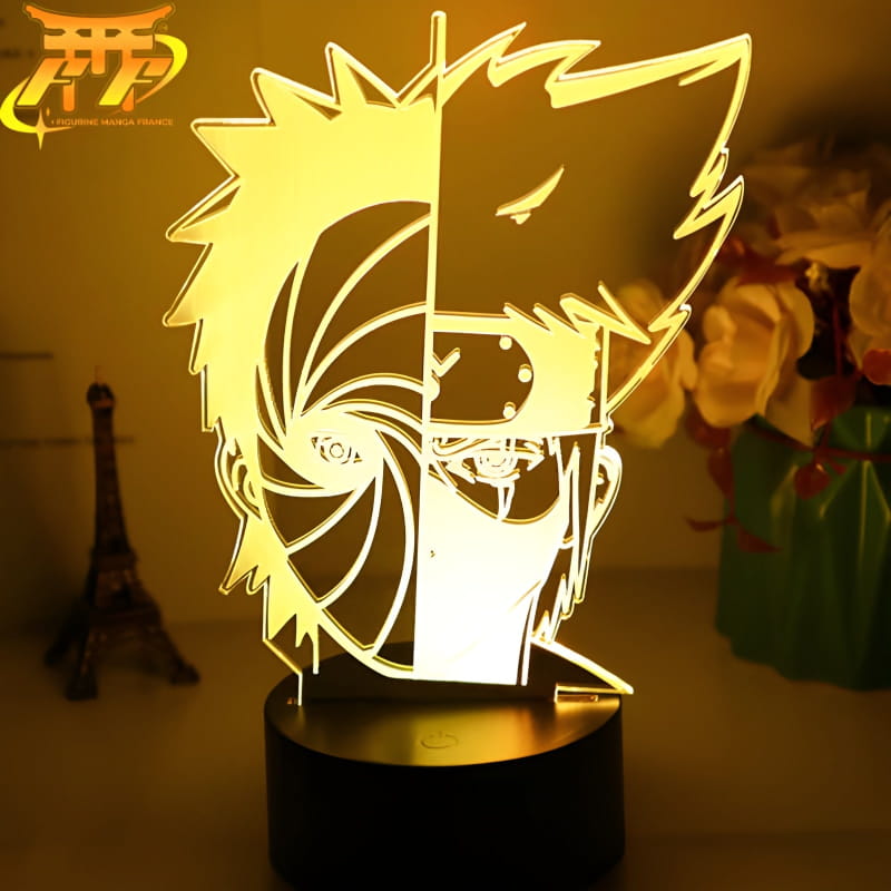 Figurie lampe led double visage 