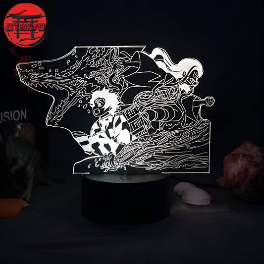 Lampe LED Nezuko et Tanjiro Kamado en mode combat - Demon Slayer™