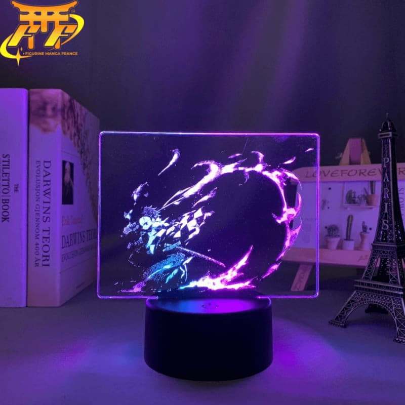 Lampe LED Tanjiro Kamado Flamme du Destin Bicolore - Demon Slayer