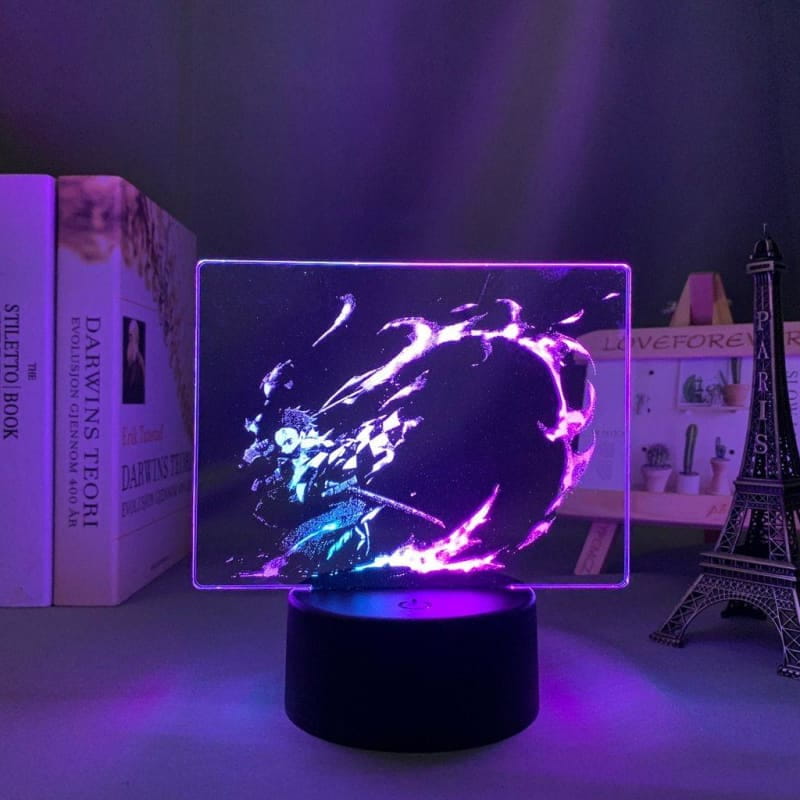 Lampe LED Tanjiro Kamado Flamme du Destin Bicolore - Demon Slayer