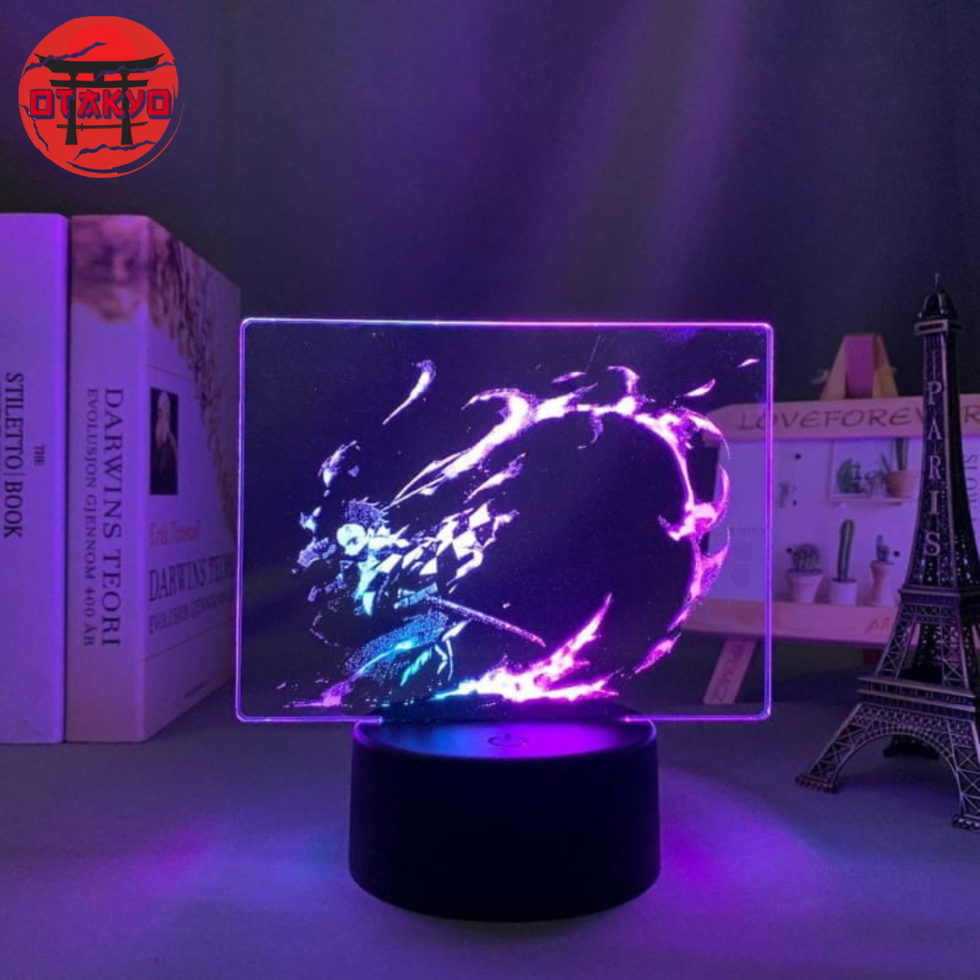 Lampe LED Tanjiro Kamado Flamme du Destin Bicolore - Demon Slayer™