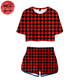Pyjama Femme Tanjiro à carreaux rouge - Demon Slayer™