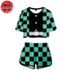 Pyjama Femme Tanjiro vert et noir - Demon Slayer™