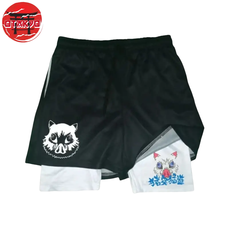 Short Inosuke Noir et Blanc - Demon Slayer™