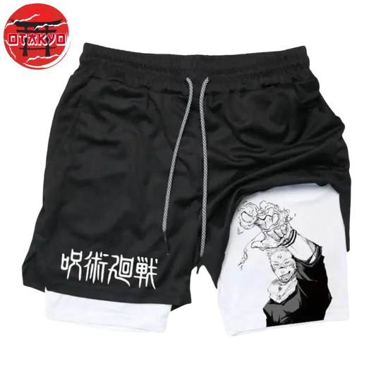 Short Ryomen Blanc et Noir - Jujutsu Kaisen™