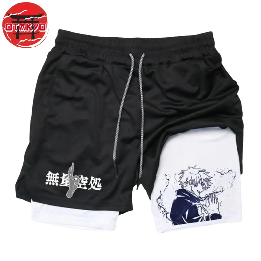 Short Satoru Gojo Noir et Blanc - Jujutsu Kaisen™