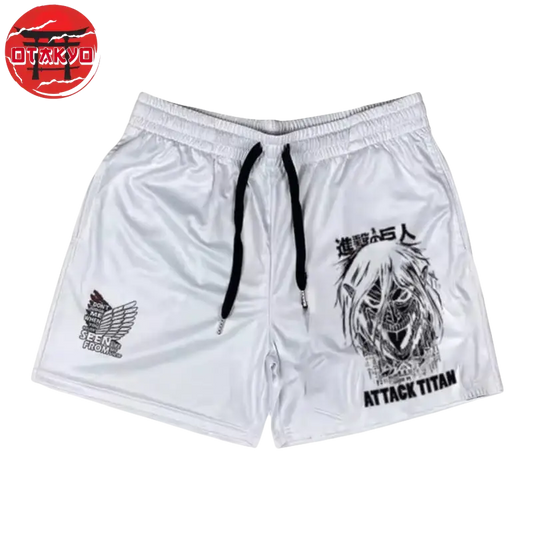 Short Titan Assaillant Blanc et Noir - Attaque des Titans™
