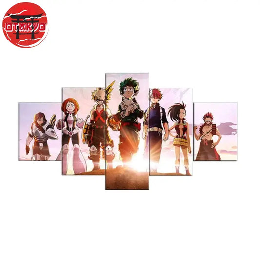tableau-my-hero-academia-all-stars-momo-ochaco-tenya-shoto-bakugo-izuku-