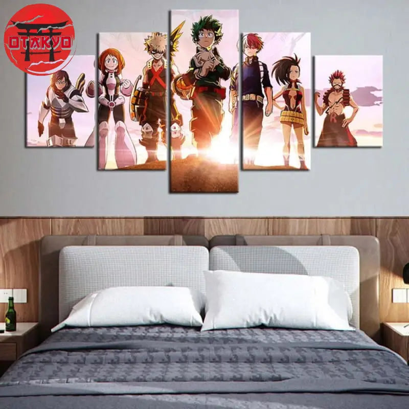 tableau-my-hero-academia-all-stars-momo-ochaco-tenya-shoto-bakugo-izuku-
