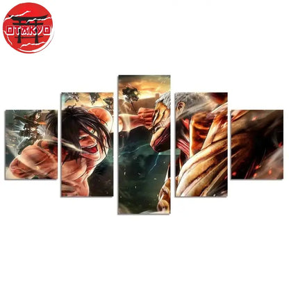 Tableau Eren vs Reiner - Attaque des titans™