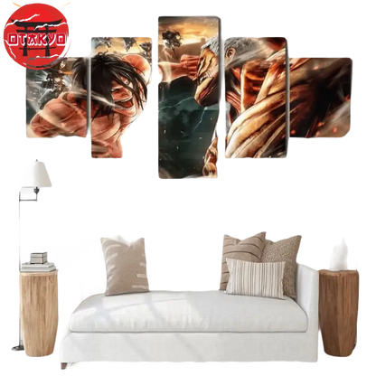 Tableau Eren vs Reiner - Attaque des titans™