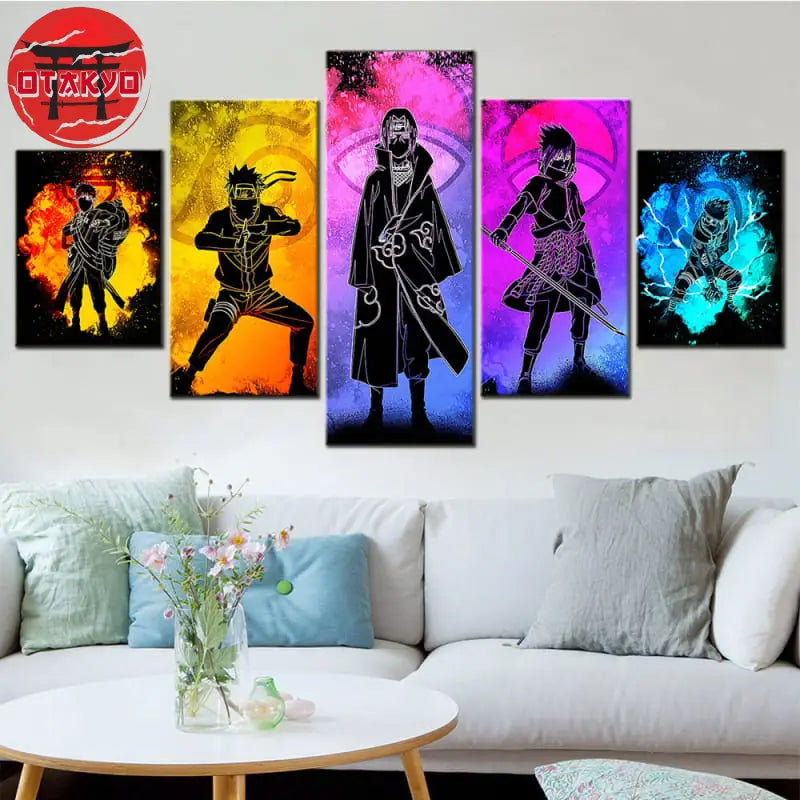 Tableau Gaara & Naruto & Itachi & Sasuke - Naruto Shippuden™v