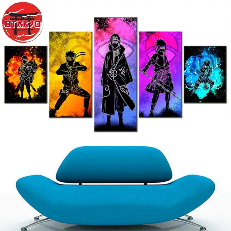Tableau Gaara & Naruto & Itachi & Sasuke - Naruto Shippuden™