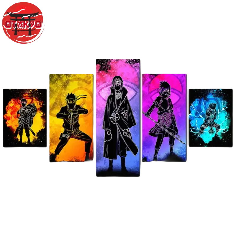 Tableau Gaara & Naruto & Itachi & Sasuke - Naruto Shippuden™