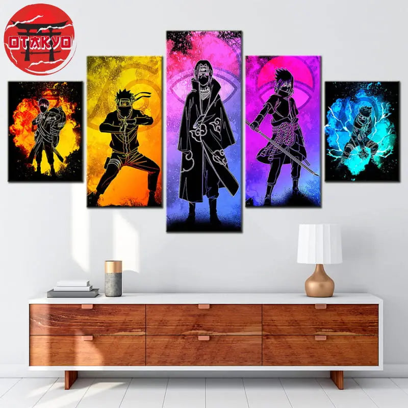 Tableau Gaara & Naruto & Itachi & Sasuke - Naruto Shippuden™