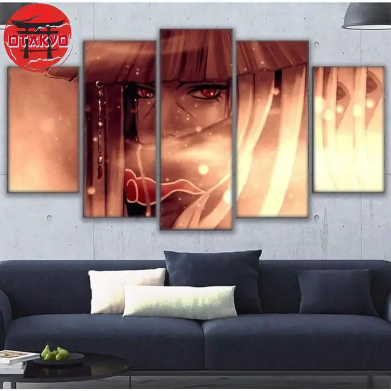 tableau-naruto-akatsuki-itachi-uchiwa-salon-décoration-cadre