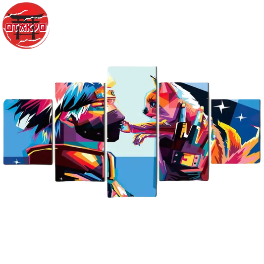 Tableau Kakashi x Kurama Pop Art - Naruto Shippuden™