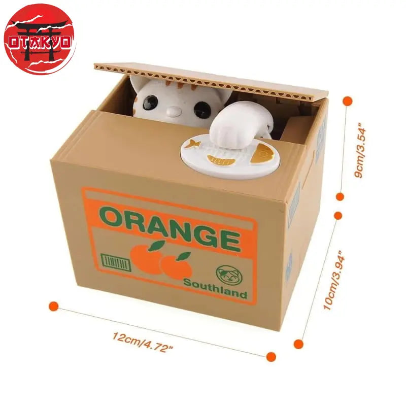 tirelire chat orange
