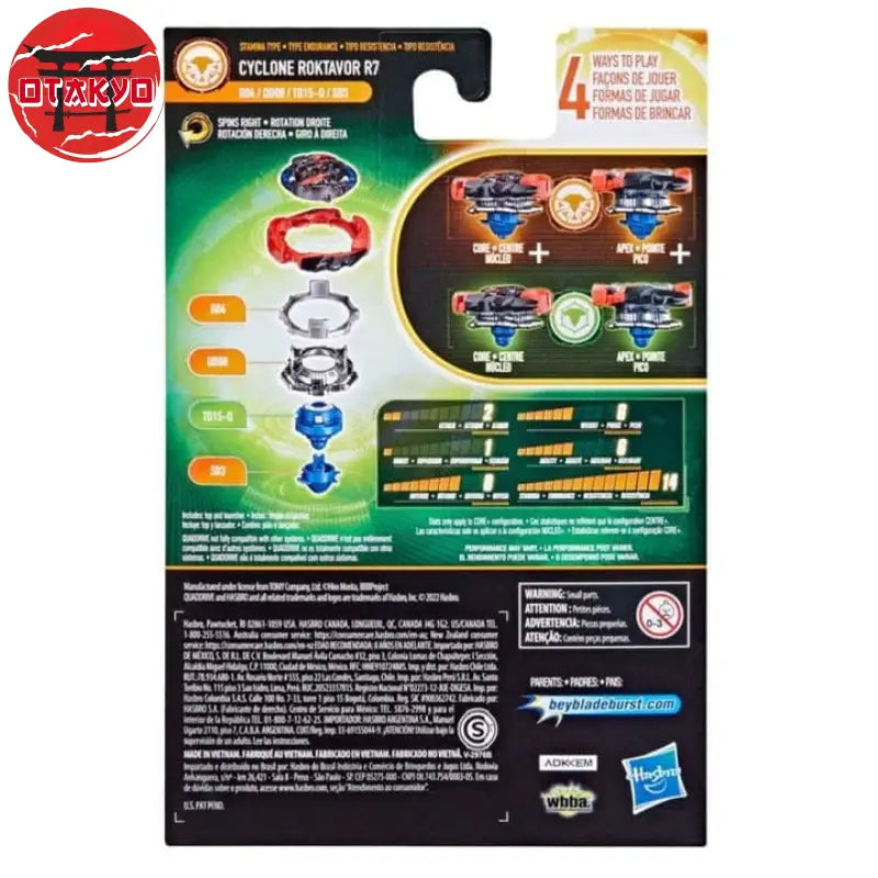 Toupie Cyclone Roktavor R7 Aquilon'-Q Massive-Q+Flugel-6 - Beyblade Burst QuadDrive™
